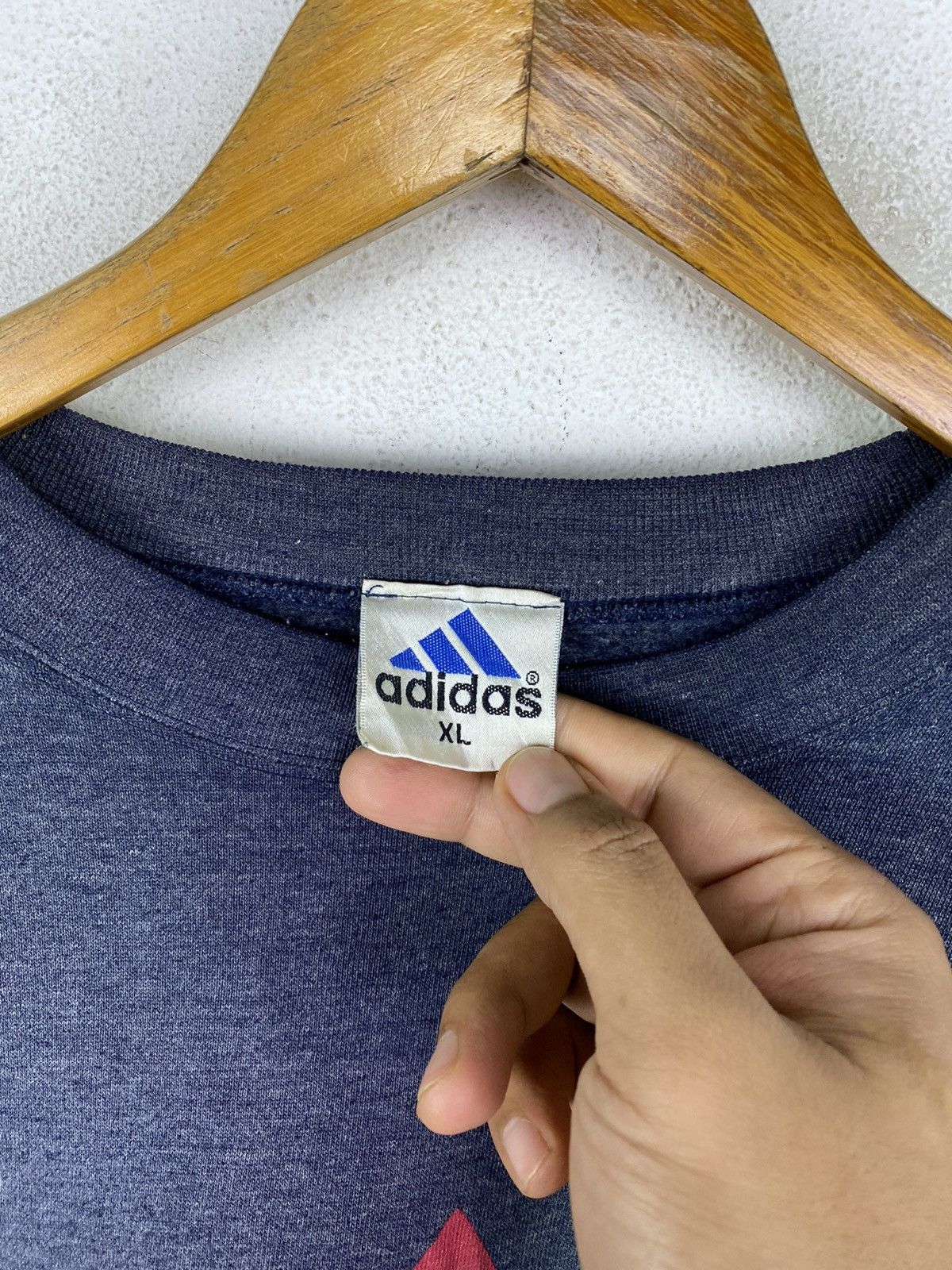 Vintage VINTAGE 90s ADIDAS TREFOIL LOGOS SWEATSHIRT Size US XL / EU 56 / 4 - 5 Thumbnail