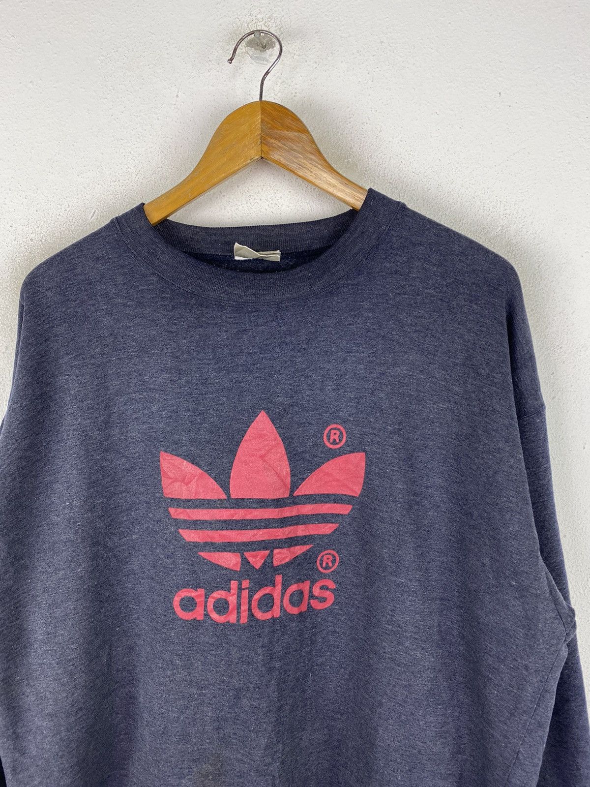 Vintage VINTAGE 90s ADIDAS TREFOIL LOGOS SWEATSHIRT Size US XL / EU 56 / 4 - 4 Thumbnail