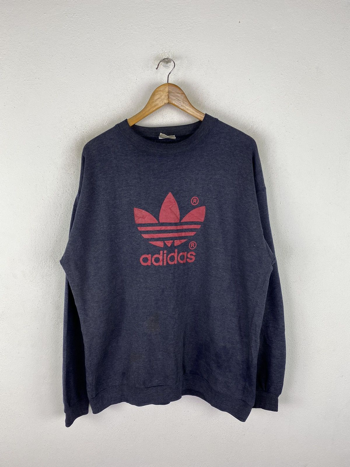 Vintage VINTAGE 90s ADIDAS TREFOIL LOGOS SWEATSHIRT Size US XL / EU 56 / 4 - 1 Thumbnail