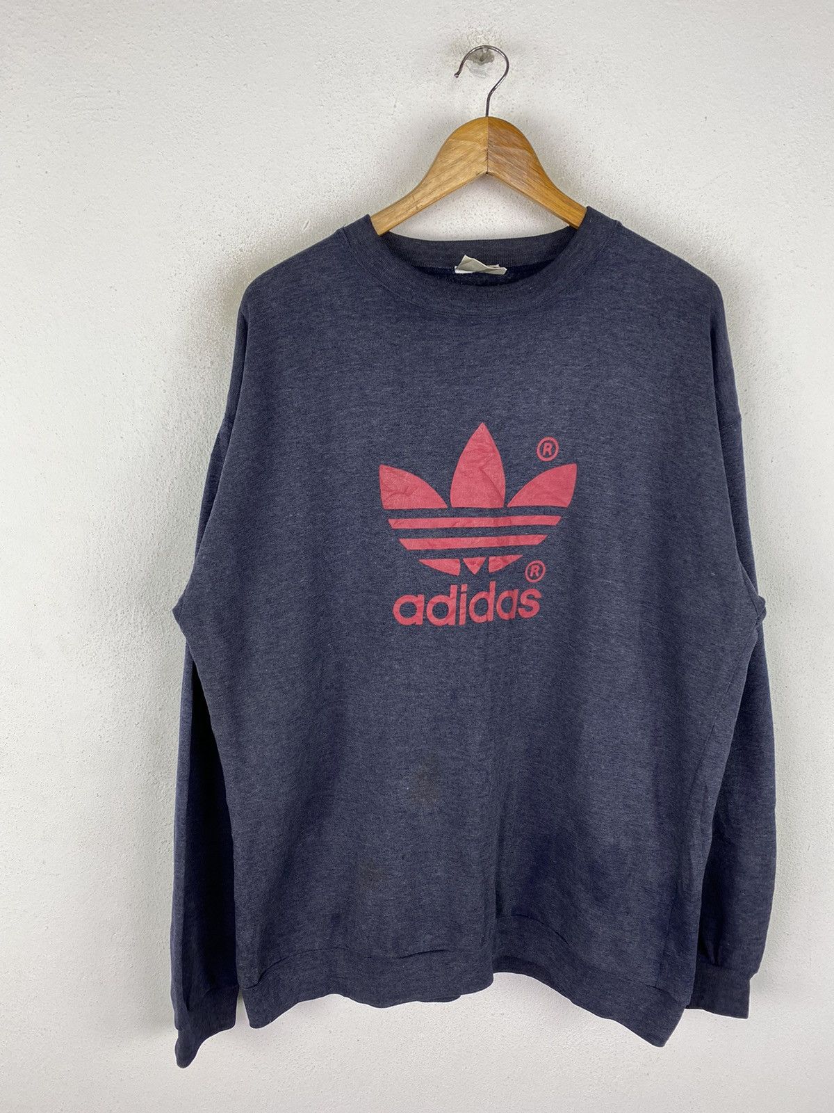 Vintage VINTAGE 90s ADIDAS TREFOIL LOGOS SWEATSHIRT Size US XL / EU 56 / 4 - 3 Thumbnail