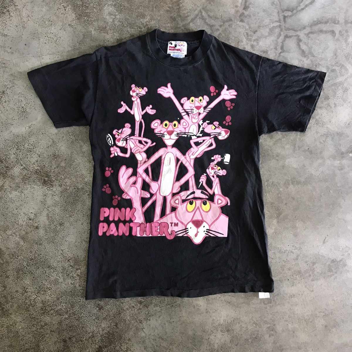 Vintage Pink Panther Cartoon Over print
