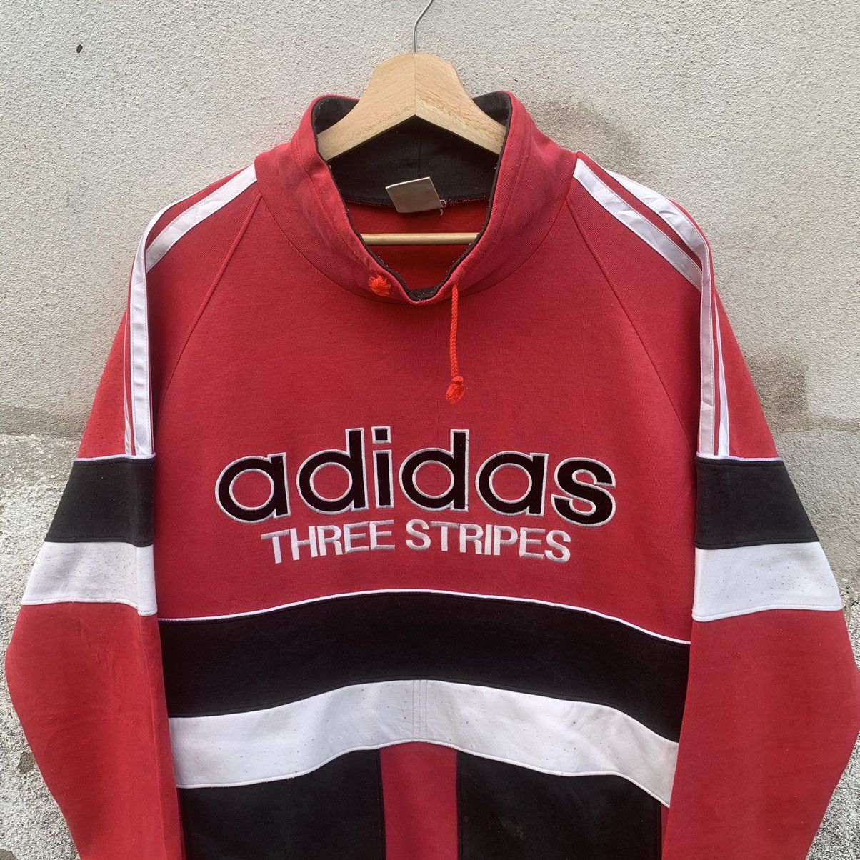 Adidas × Vintage 🔥BEST OFFER🔥 90’s Adidas Big Logo Pullover Sweatshirts Size US L / EU 52-54 / 3 - 2 Thumbnail