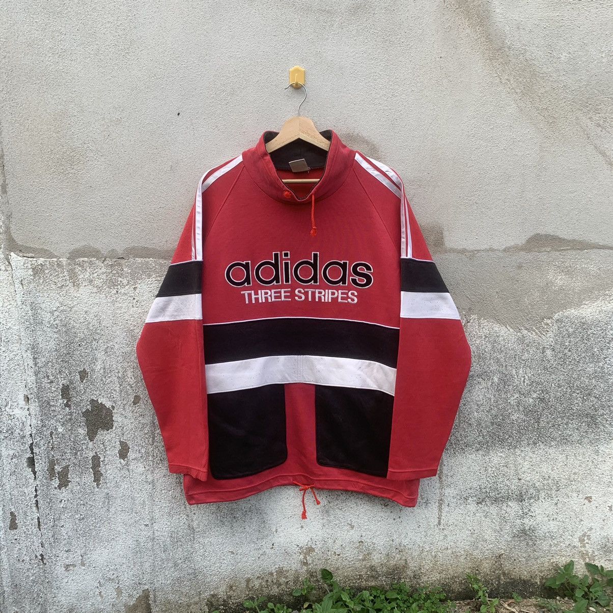 Adidas × Vintage 🔥BEST OFFER🔥 90’s Adidas Big Logo Pullover Sweatshirts Size US L / EU 52-54 / 3 - 1 Thumbnail
