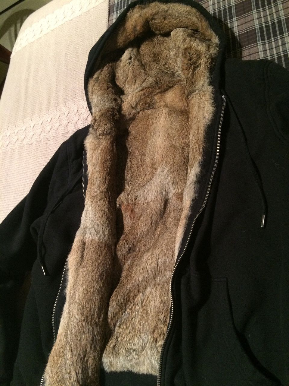 Reversible Genuine Rabbit Fur Hooded Vest (CR14238-F20)