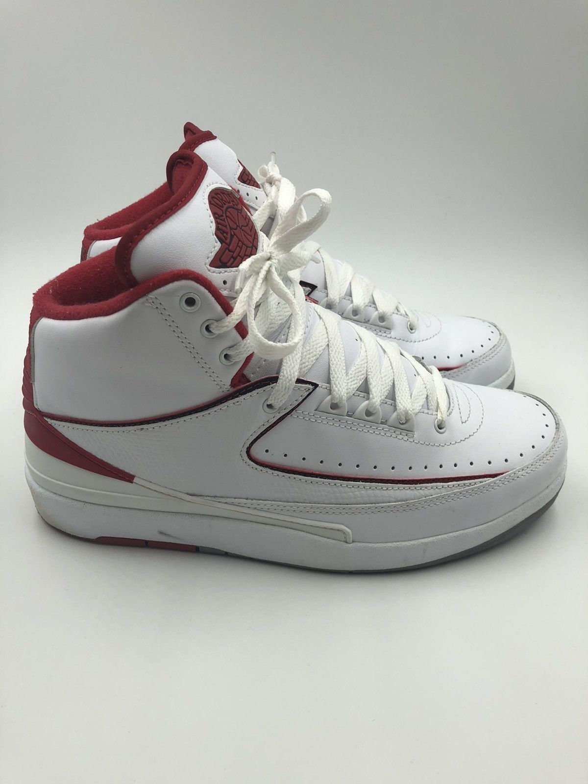image of Jordan Brand 2 Retro White Red (2014) Shoes, Men's (Size 8)