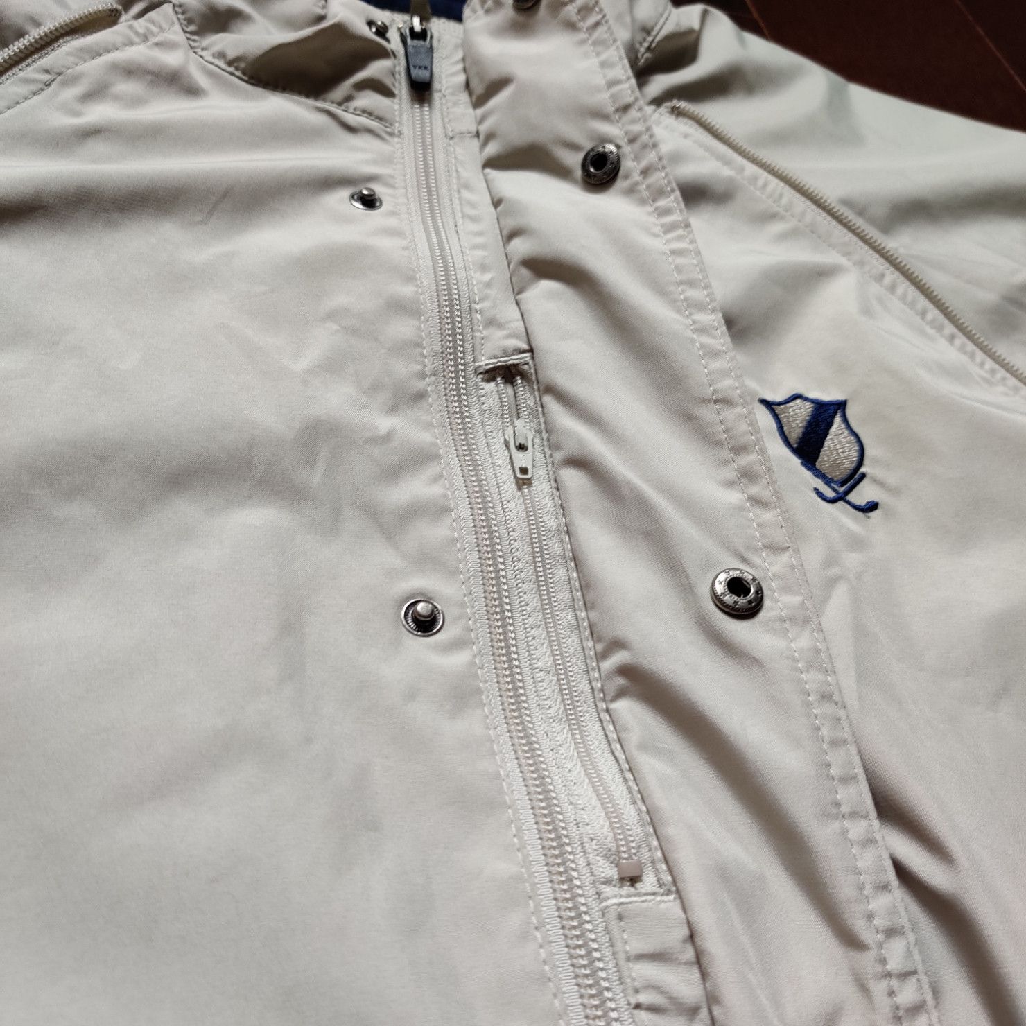 Denver Hayes Vintage Beige Windbreaker with detachable sleeves Size US L / EU 52-54 / 3 - 6 Thumbnail