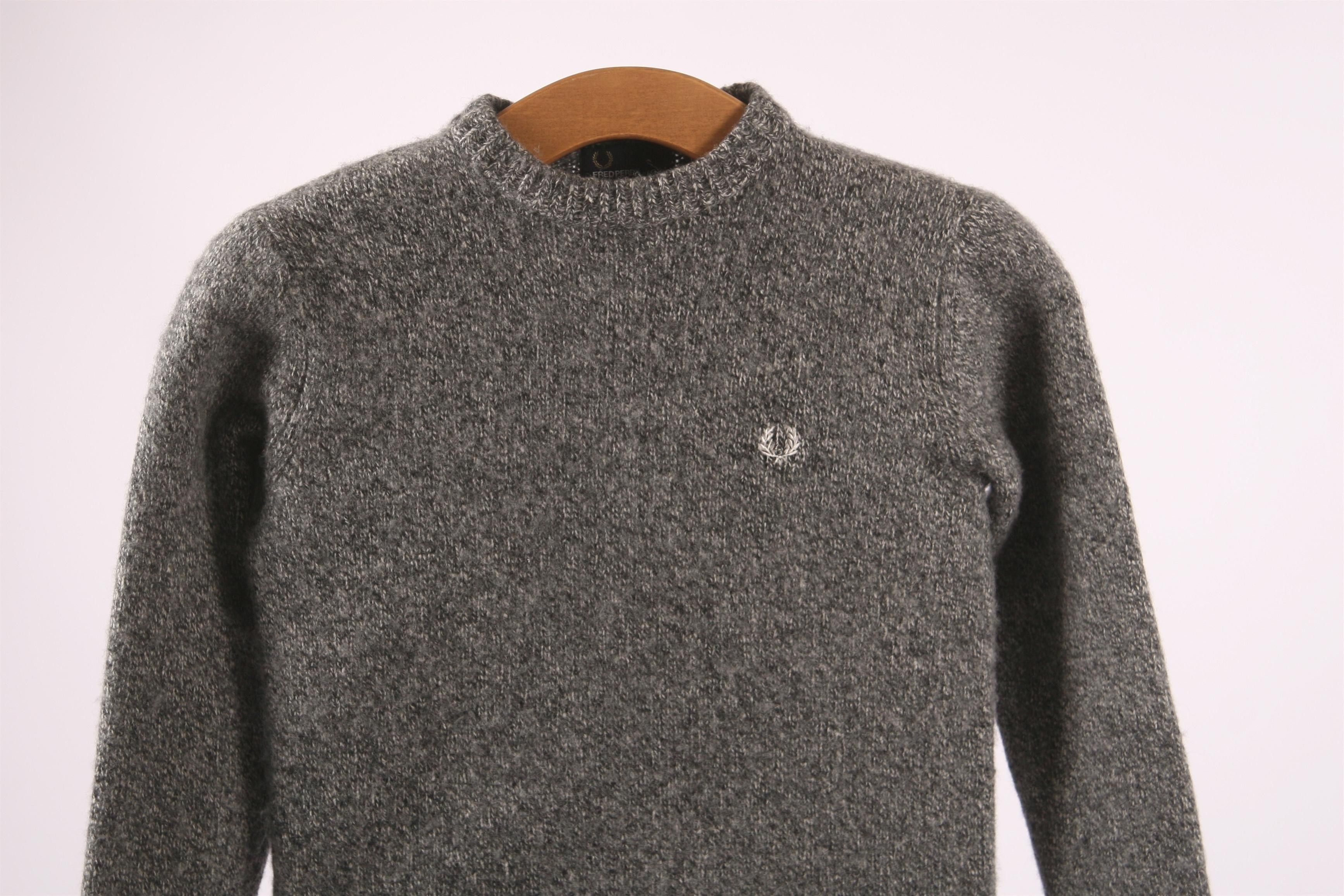 Fred Perry Fred Perry Casual Melange Grey Wool Knit Sweater Size US S / EU 44-46 / 1 - 5 Thumbnail