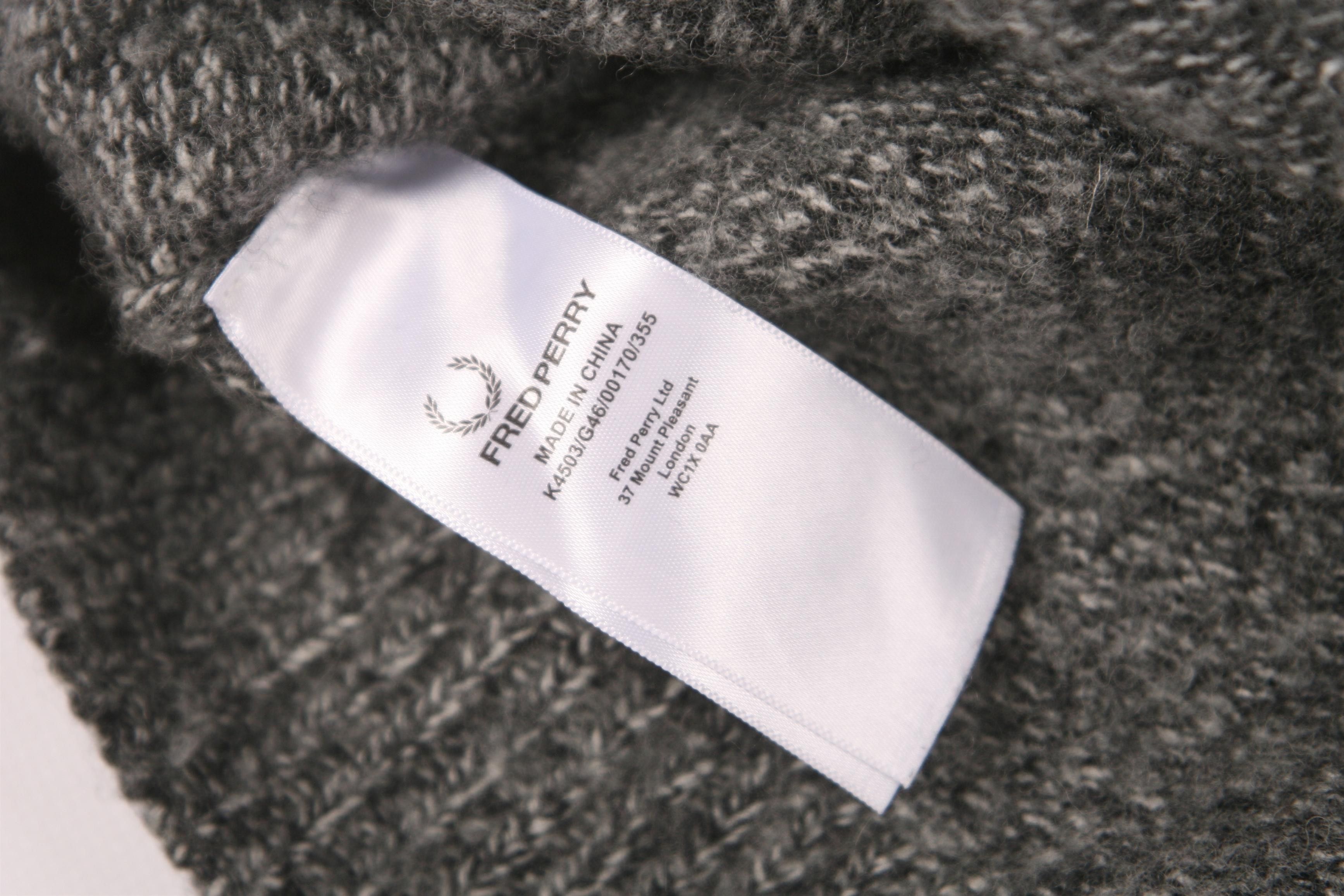 Fred Perry Fred Perry Casual Melange Grey Wool Knit Sweater Size US S / EU 44-46 / 1 - 6 Thumbnail