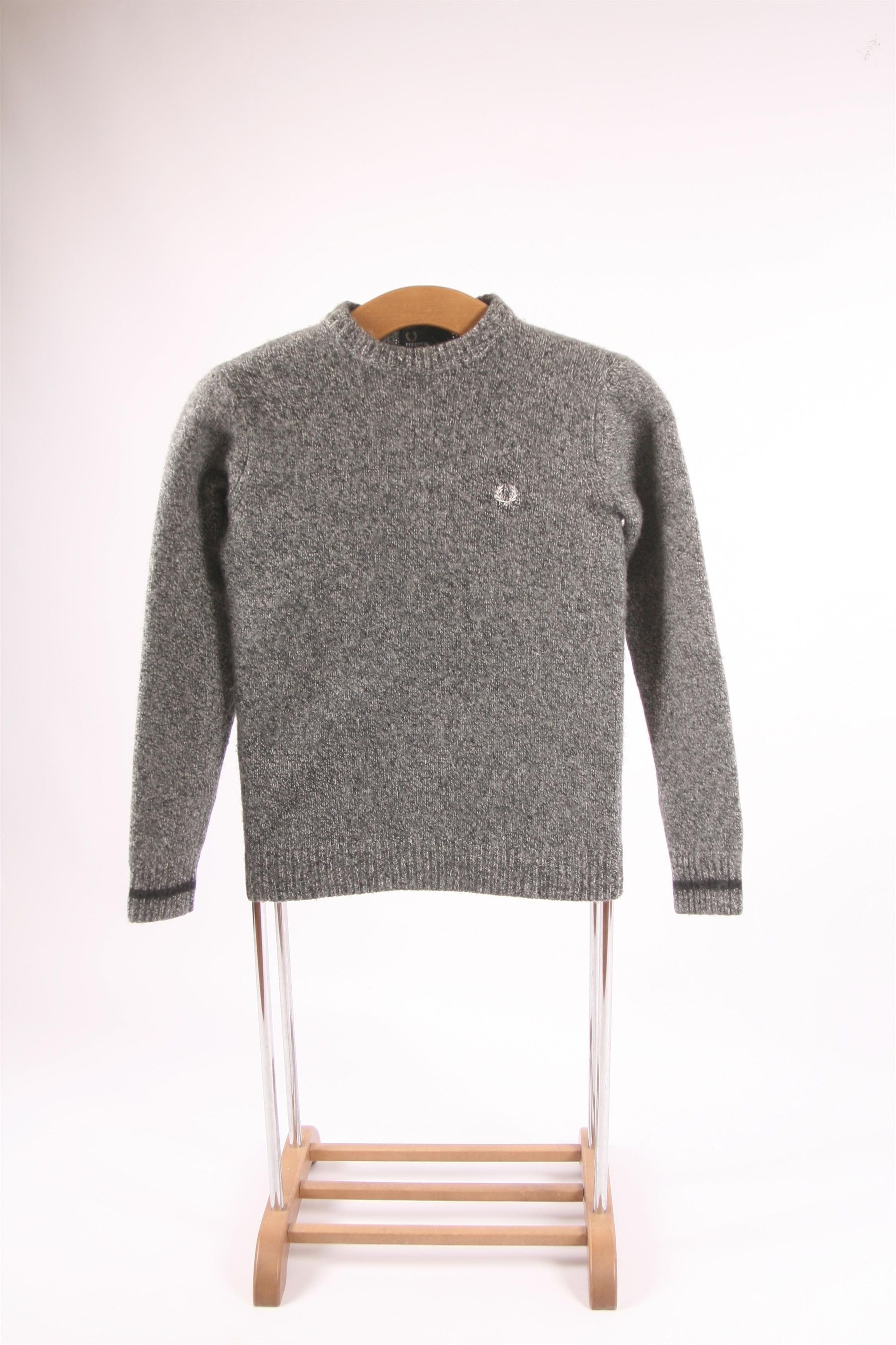 Fred Perry Fred Perry Casual Melange Grey Wool Knit Sweater Size US S / EU 44-46 / 1 - 2 Thumbnail
