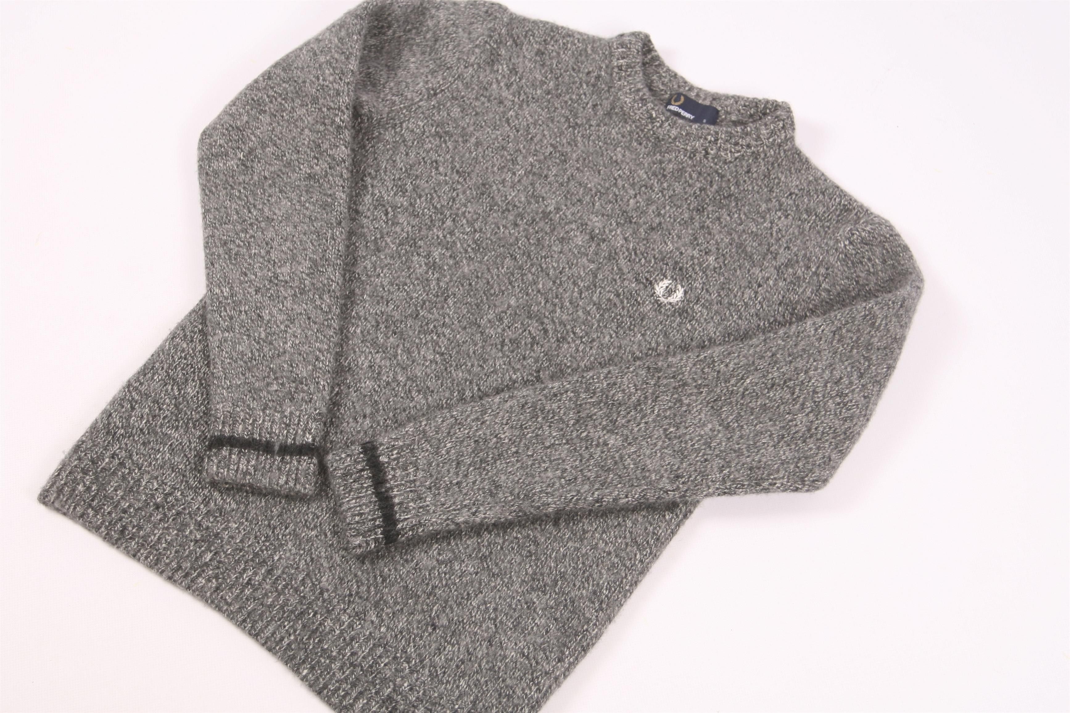 Fred Perry Fred Perry Casual Melange Grey Wool Knit Sweater Size US S / EU 44-46 / 1 - 3 Thumbnail
