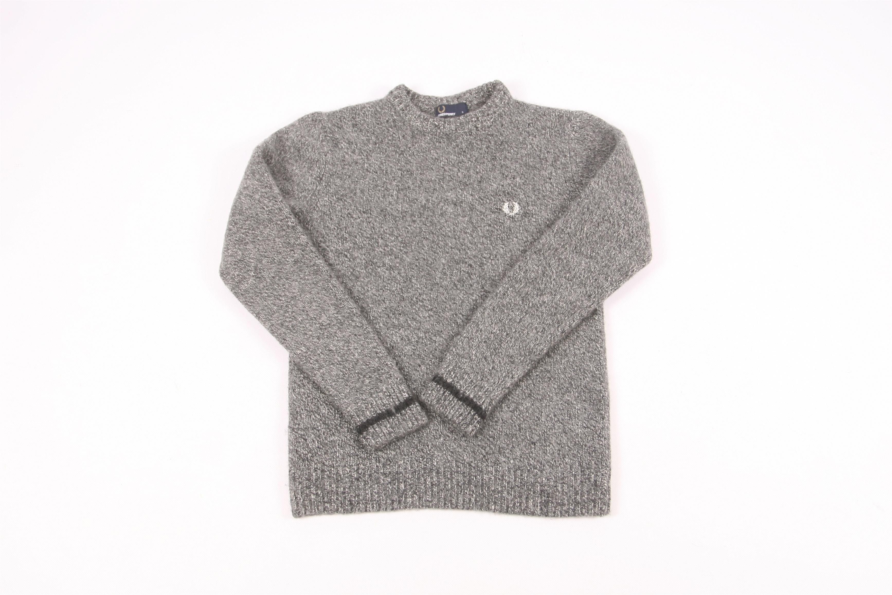 Fred Perry Fred Perry Casual Melange Grey Wool Knit Sweater Size US S / EU 44-46 / 1 - 1 Thumbnail