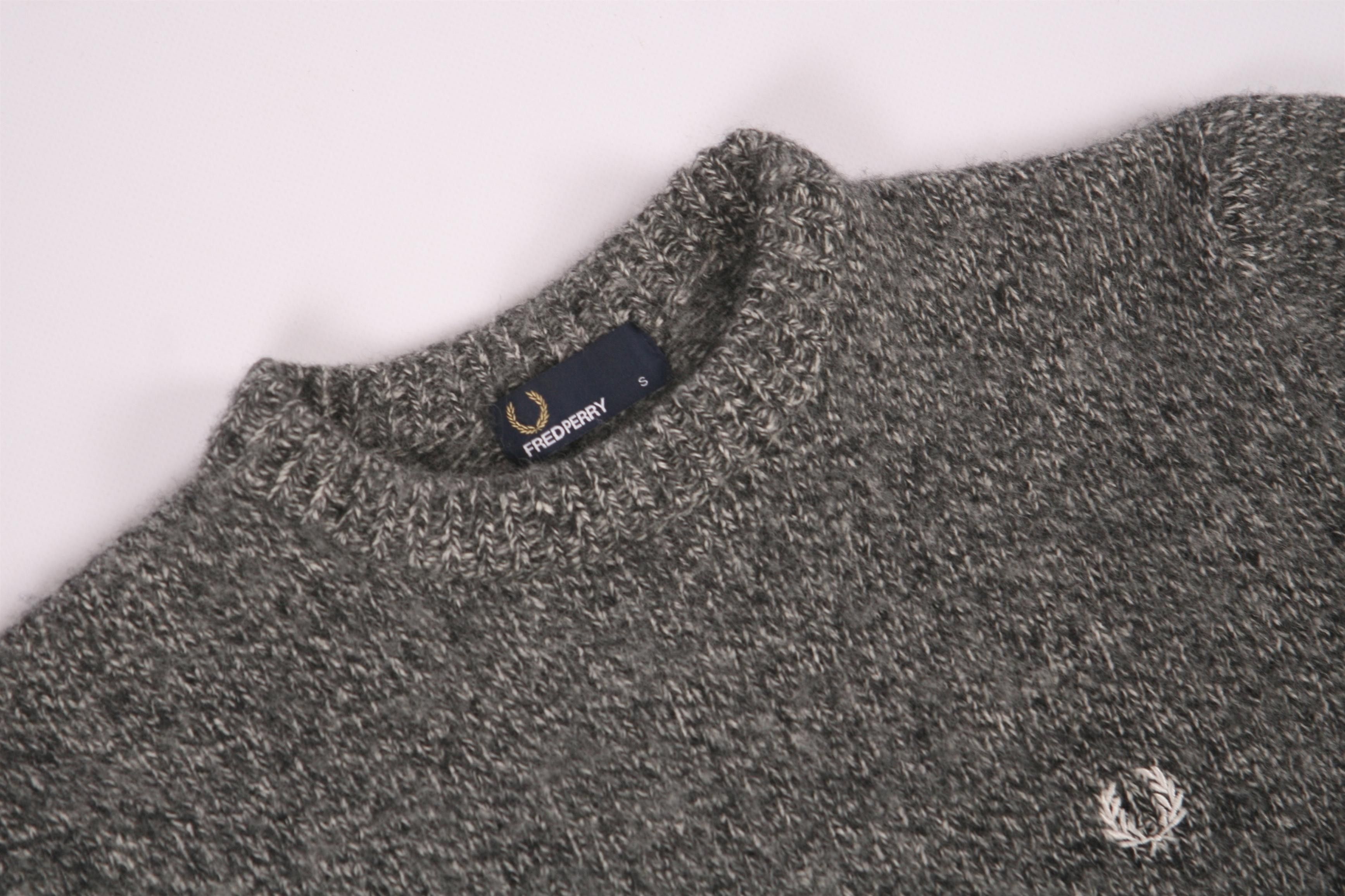 Fred Perry Fred Perry Casual Melange Grey Wool Knit Sweater Size US S / EU 44-46 / 1 - 4 Thumbnail