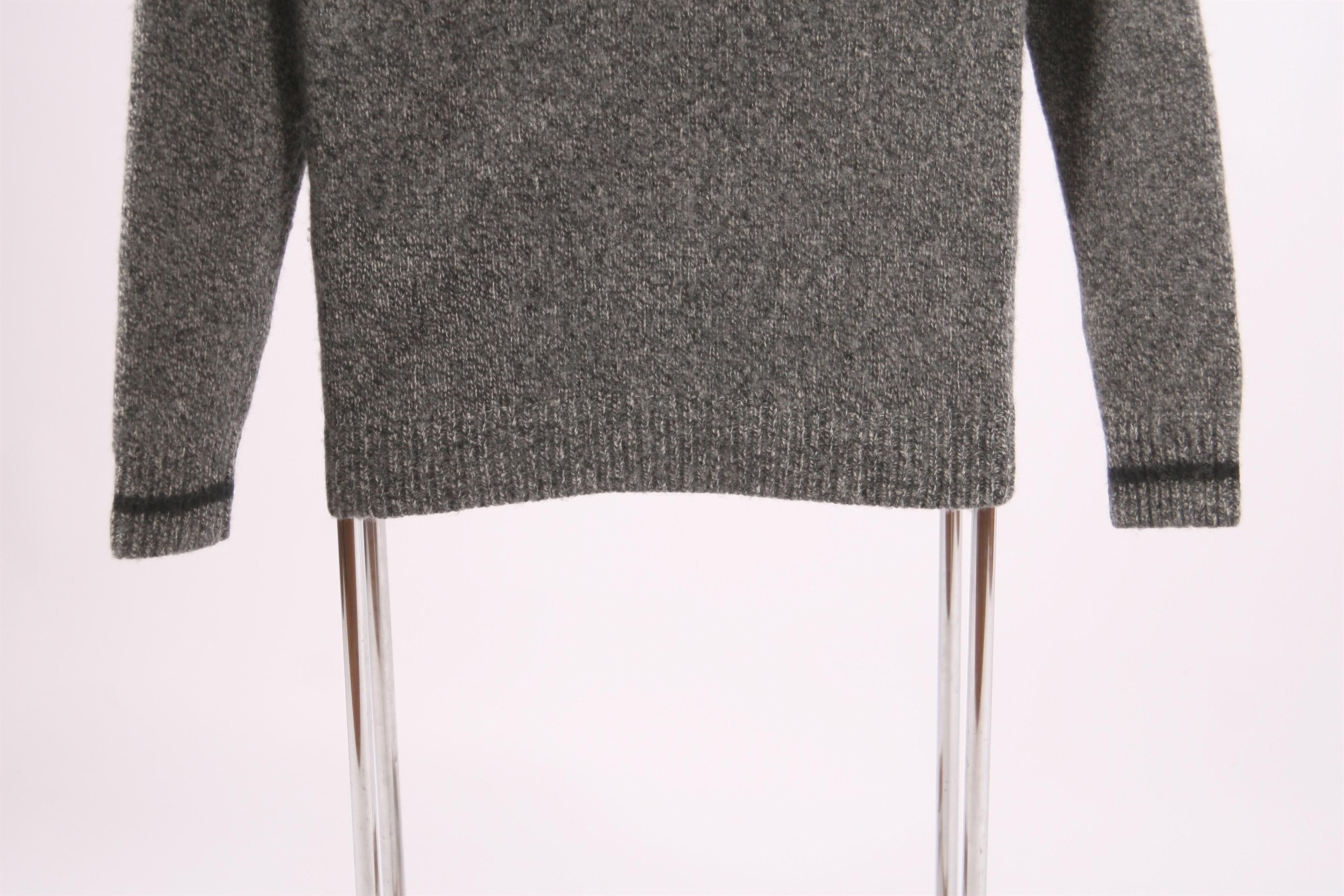 Fred Perry Fred Perry Casual Melange Grey Wool Knit Sweater Size US S / EU 44-46 / 1 - 8 Thumbnail