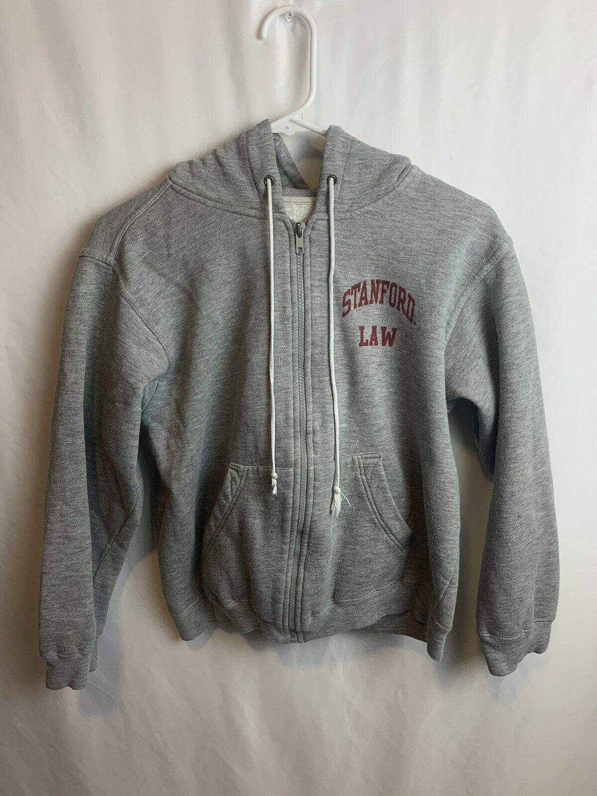 Vintage Stanford Law College Zip Up Grey Hoodie Unisex