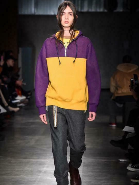 Japanese Brand Sacai FW17 Color Block Pullover Hoodie Size US M / EU 48-50 / 2 - 1 Thumbnail