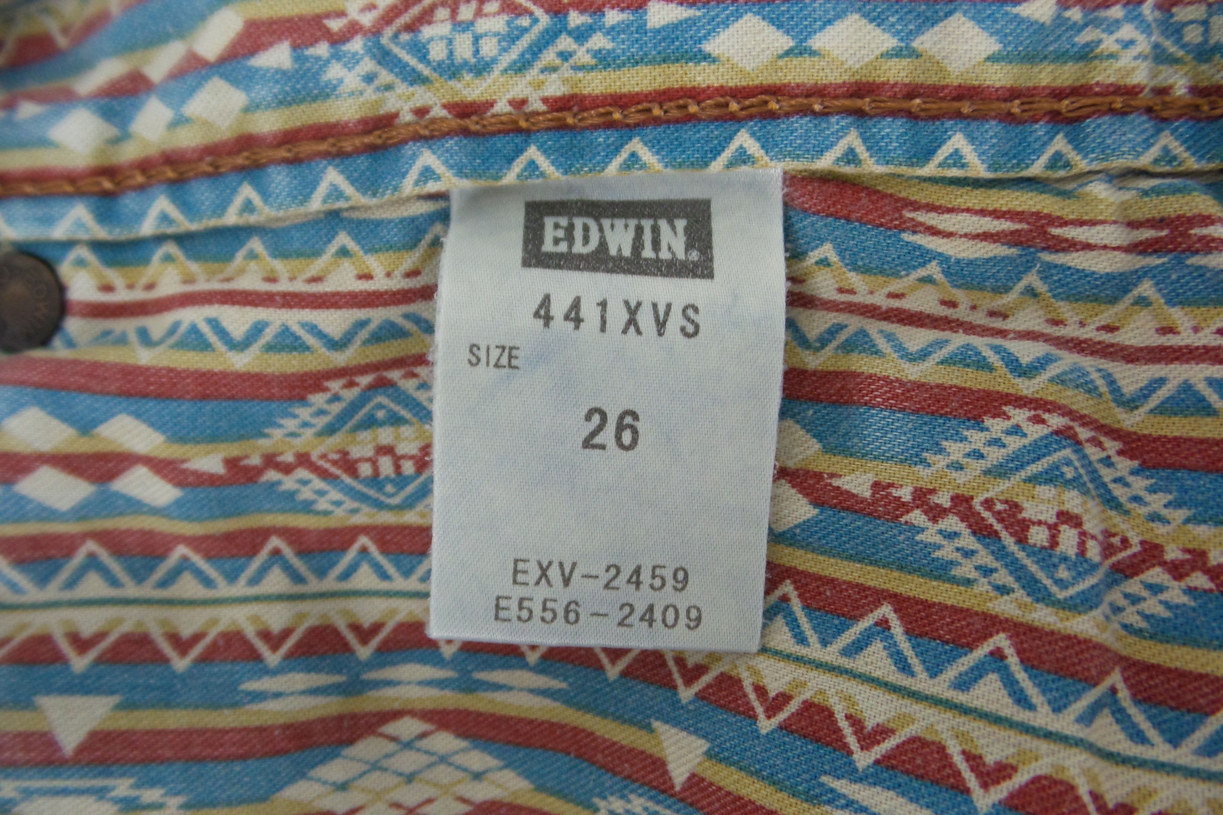 Edwin × Japanese Brand Edwin Aztec Stonewashed Blue Jeans W26xL31 Size US 26 / EU 42 - 3 Thumbnail