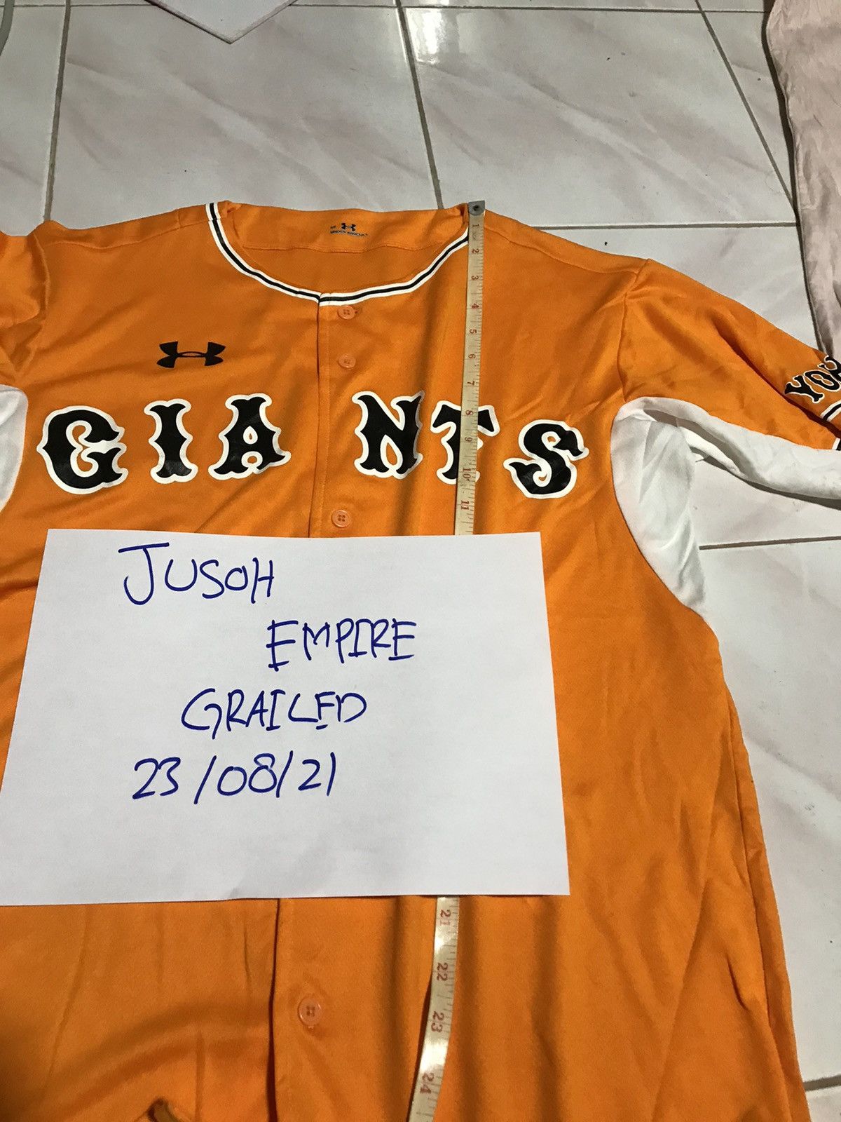 NFL × Sports Specialties × Under Armour Under Armour Yomiuri Giants Baseball Jersey – Orange Size US L / EU 52-54 / 3 - 9 Thumbnail