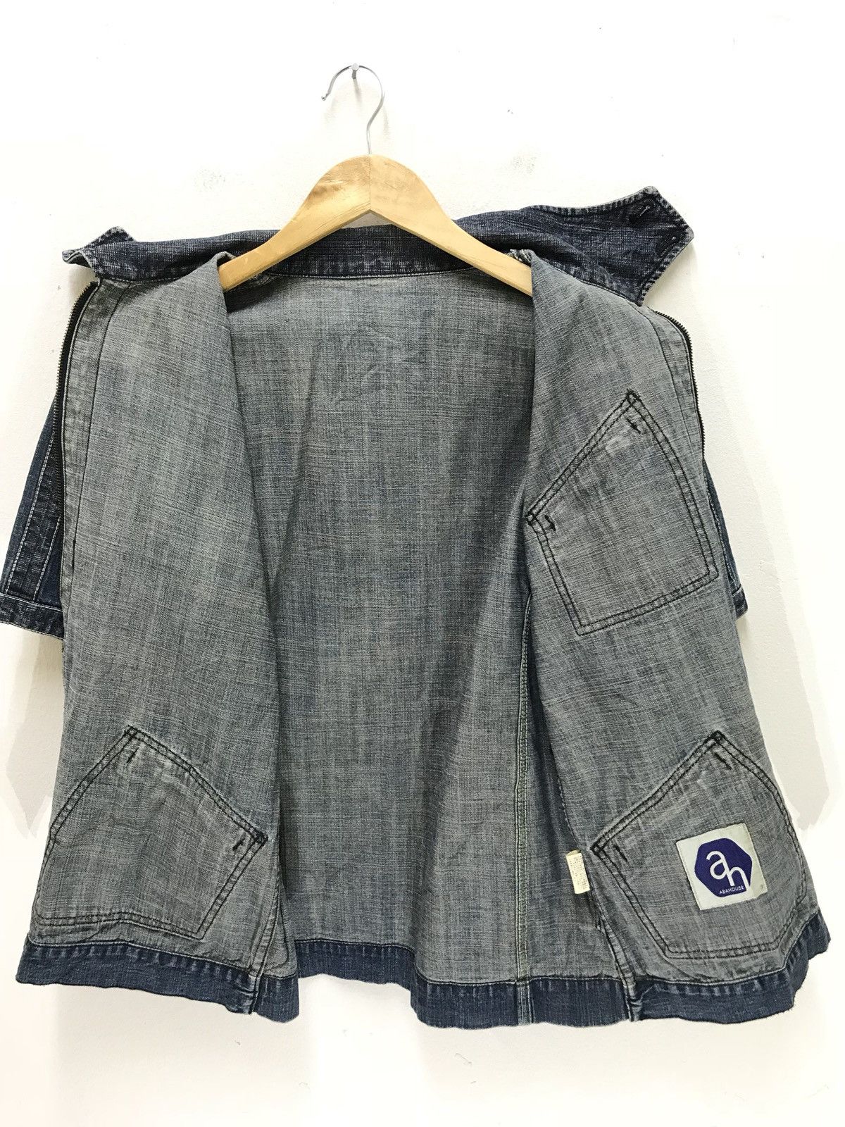Japanese Brand Japan Brand Abahouse Denim Zipper Shirt Hickory Striped 6🟩9 Size US M / EU 48-50 / 2 - 5 Thumbnail