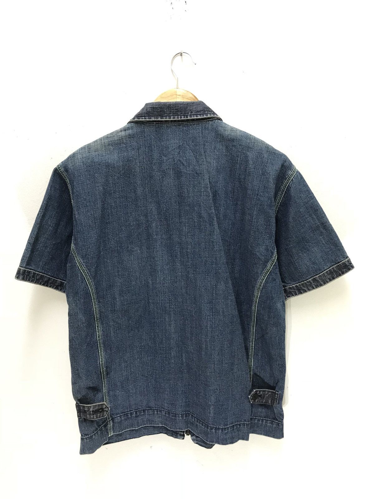 Japanese Brand Japan Brand Abahouse Denim Zipper Shirt Hickory Striped 6🟩9 Size US M / EU 48-50 / 2 - 8 Thumbnail