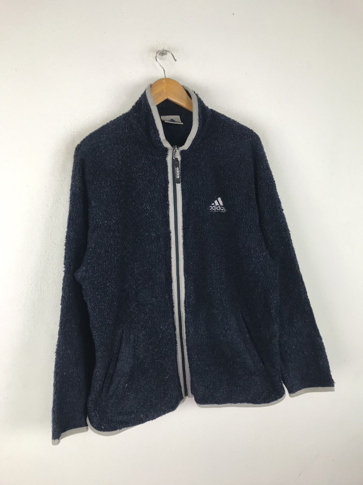 Vintage VINTAGE 90s ADIDAS SHERLING FLEECE JACKET Size US L / EU 52-54 / 3 - 2 Thumbnail