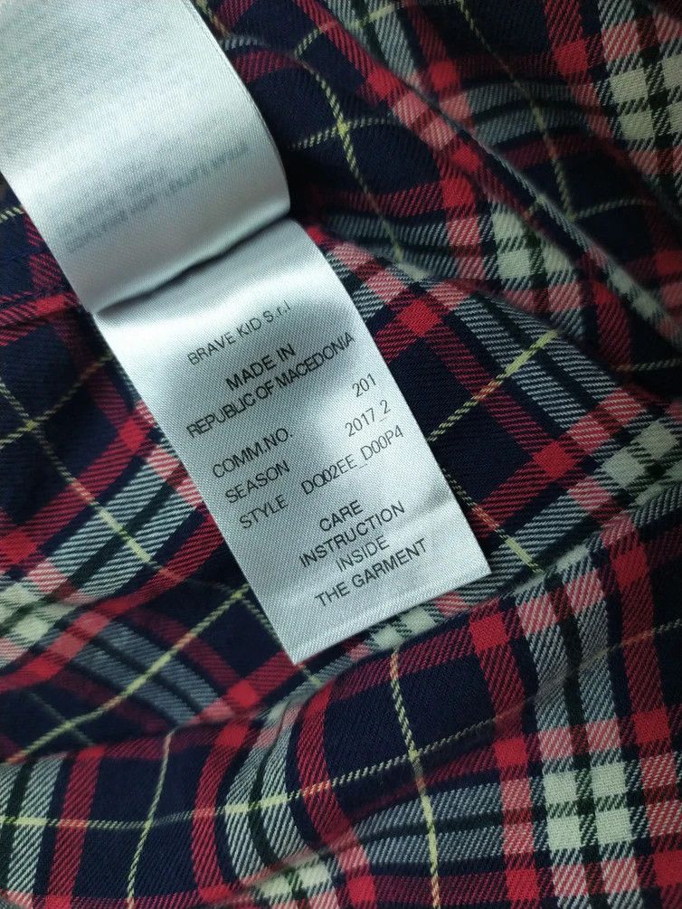Designer Dsquared2 Tartan Plaid Kids Shirt Size US XS / EU 42 / 0 - 11 Thumbnail