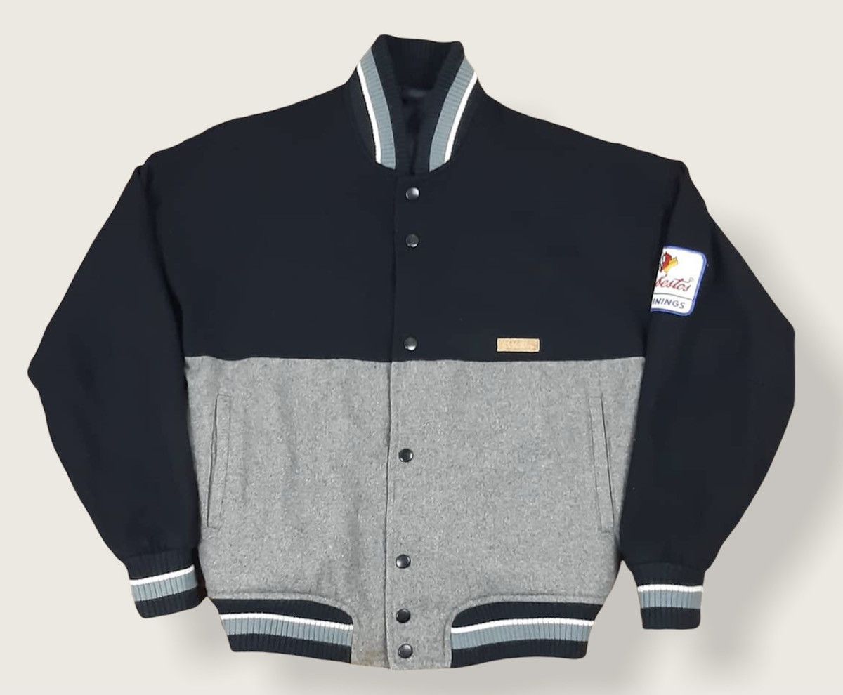 Japanese Brand × Mizuno Vintage Mizuno World Win Wool Varsity Jacket Size US M / EU 48-50 / 2 - 1 Thumbnail