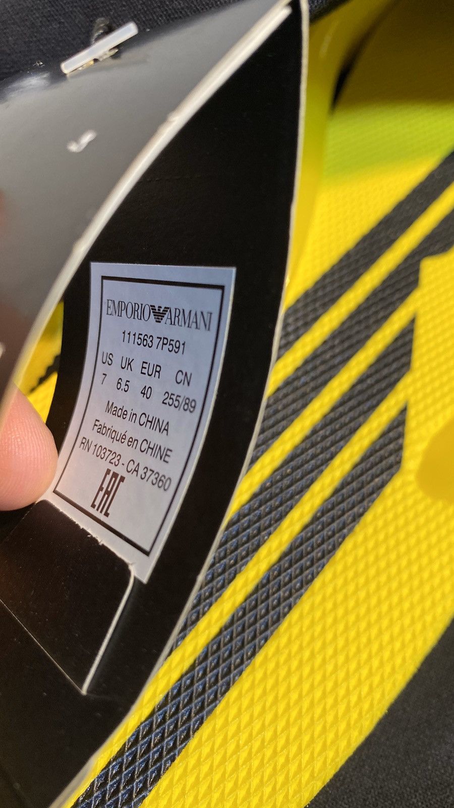 Emporio Armani Emporio Armani Yellow Flip flop 7us Size US 7 / EU 40 - 9 Thumbnail