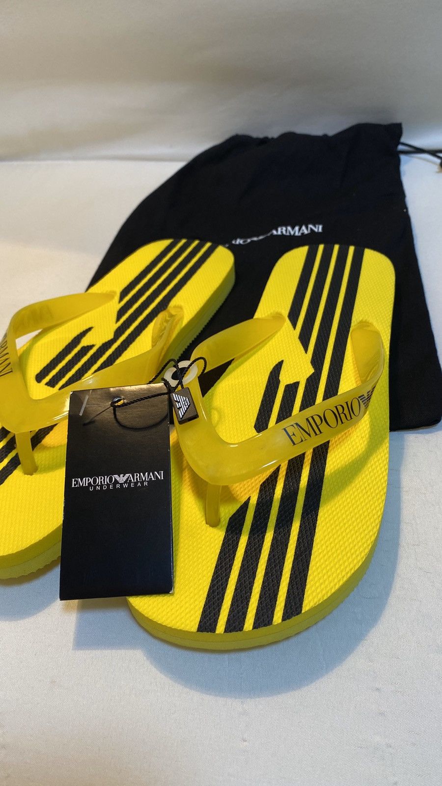 Emporio Armani Emporio Armani Yellow Flip flop 7us Size US 7 / EU 40 - 2 Thumbnail
