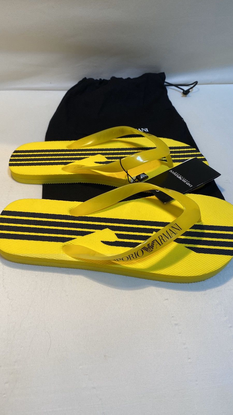 Emporio Armani Emporio Armani Yellow Flip flop 7us Size US 7 / EU 40 - 3 Thumbnail