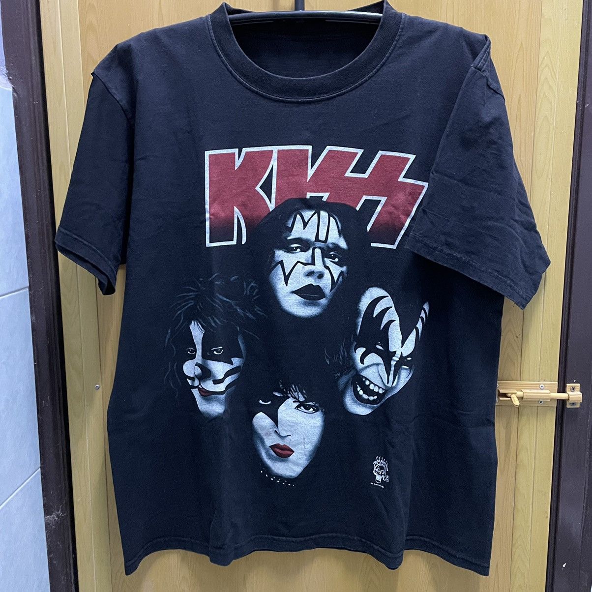 Philcos KISS Band T-shirt, Men's M size cotton black type Vintage Second Hand
