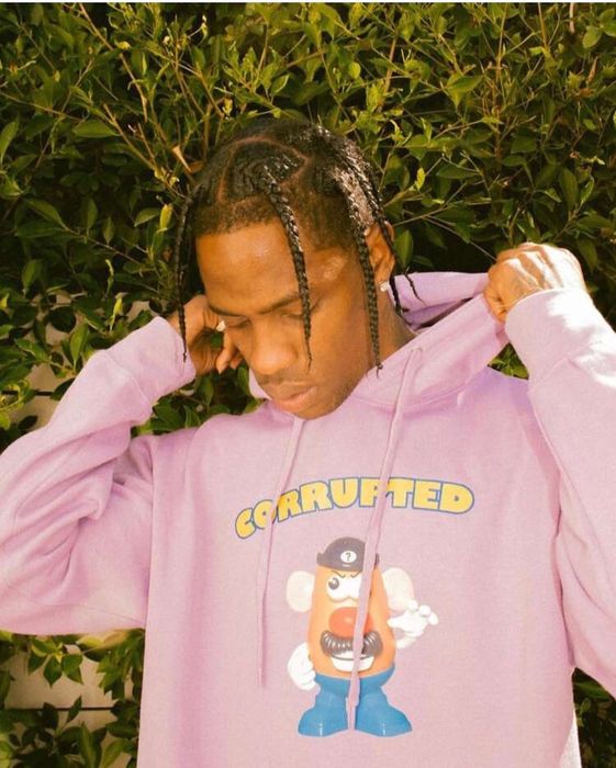 Travis Scott Corrupted Potatoes Hoodie Imran Potato x Ray's Corrupted Mind  Size L