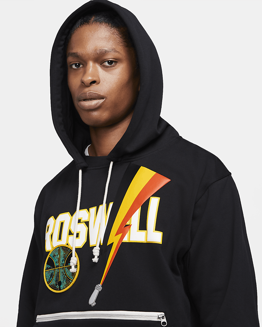 Nike Roswell Rayguns Hoodie Sweatshirt Black CV1933-010 Medium Size US M / EU 48-50 / 2 - 11 Thumbnail