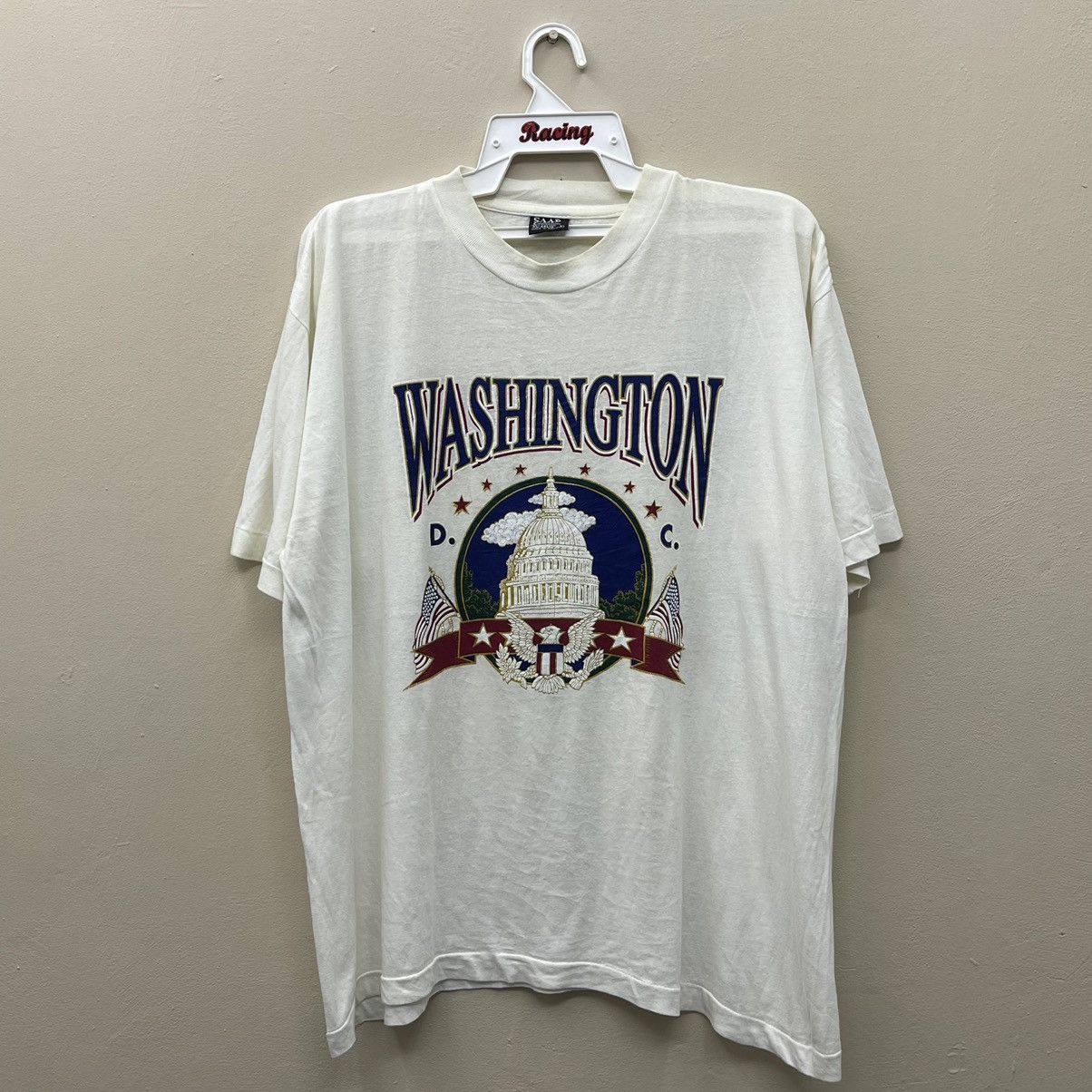Vintage Vintage 90s Washington D.C T-Shirt Single Stitch Around Size US L / EU 52-54 / 3 - 1 Thumbnail