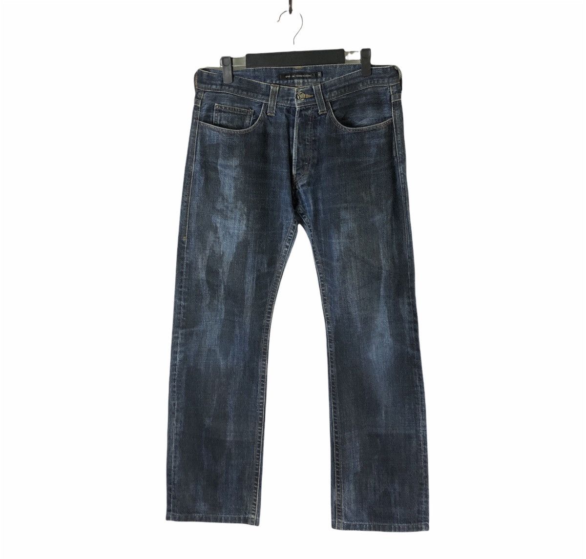image of Gene Par Yukio Mishiba Camo Dye Style Jeans in Indigo Denim, Men's (Size 32)
