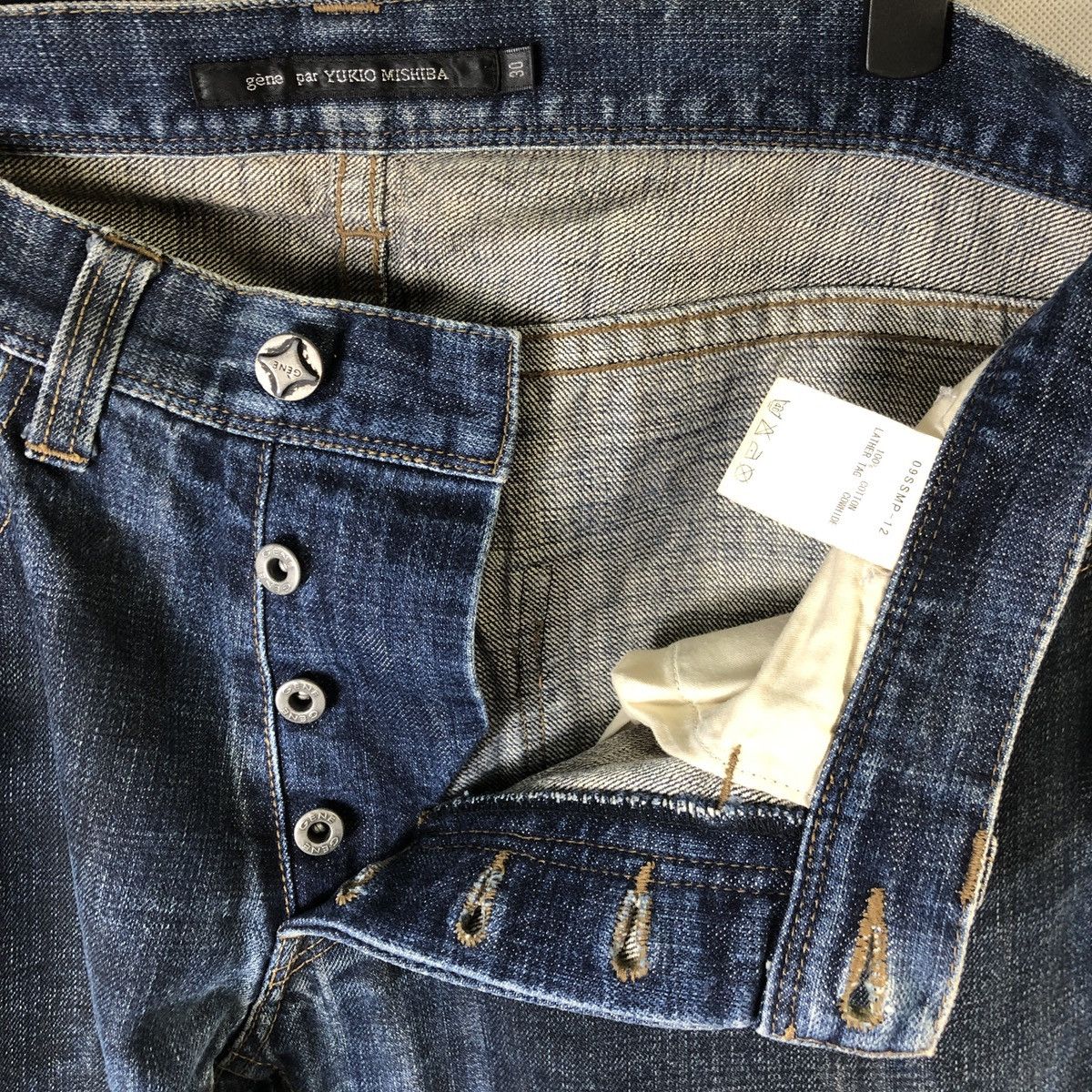 Gene Par Yukio Mishiba × Japanese Brand Rare! Gene Par Yukio Mishiba Camo Dye Style Jeans Size US 32 / EU 48 - 7 Thumbnail