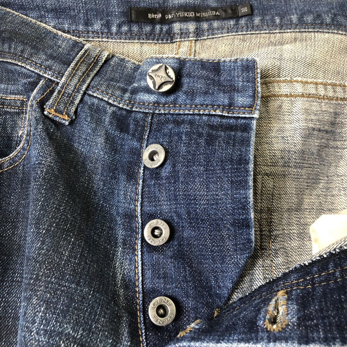 Gene Par Yukio Mishiba × Japanese Brand Rare! Gene Par Yukio Mishiba Camo Dye Style Jeans Size US 32 / EU 48 - 8 Thumbnail