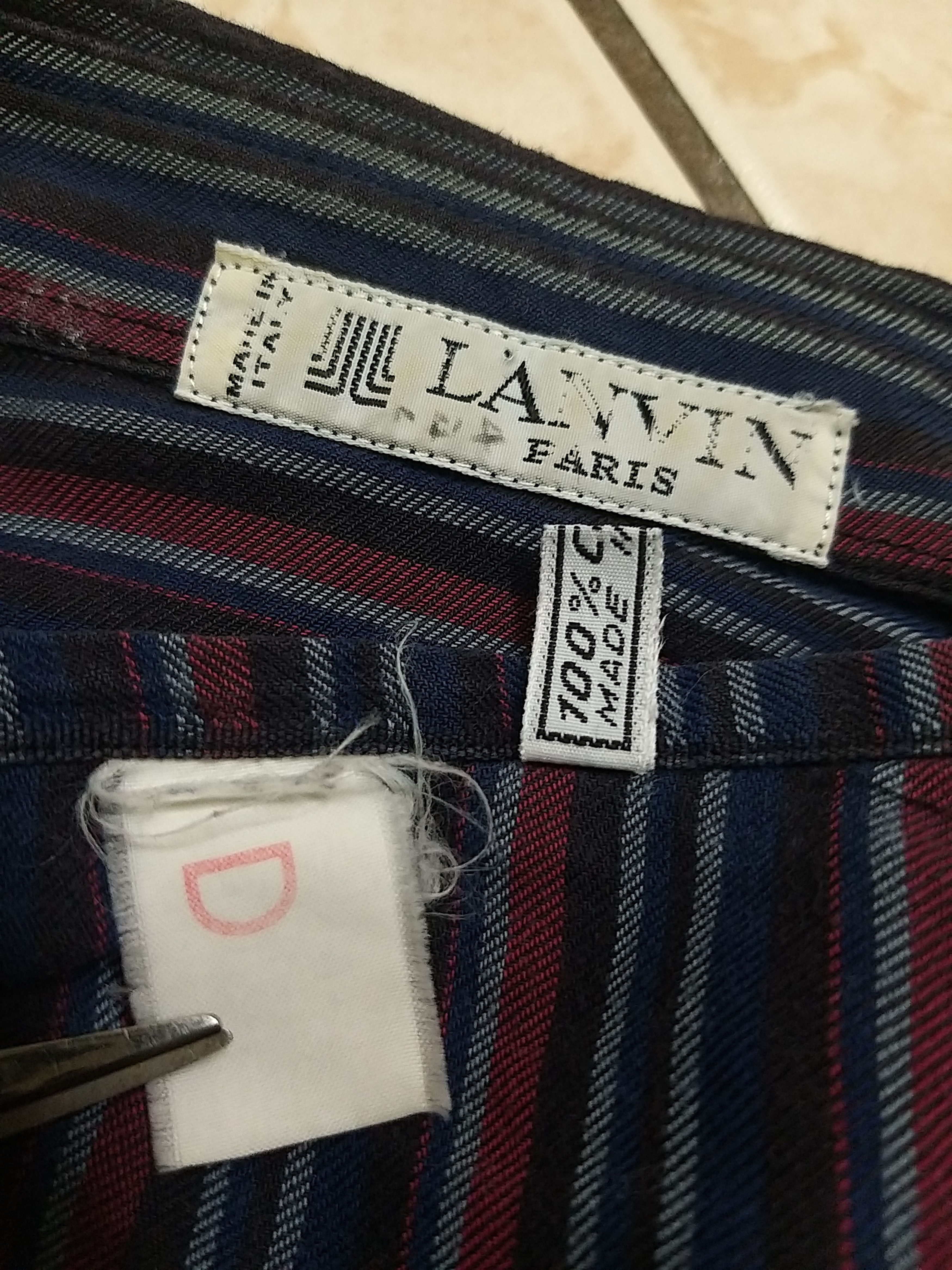 Lanvin VINTAGE LANVIN PARIS FLANNEL DOUBLE POCKET BUTTON UP SHIRT Size US L / EU 52-54 / 3 - 11 Thumbnail