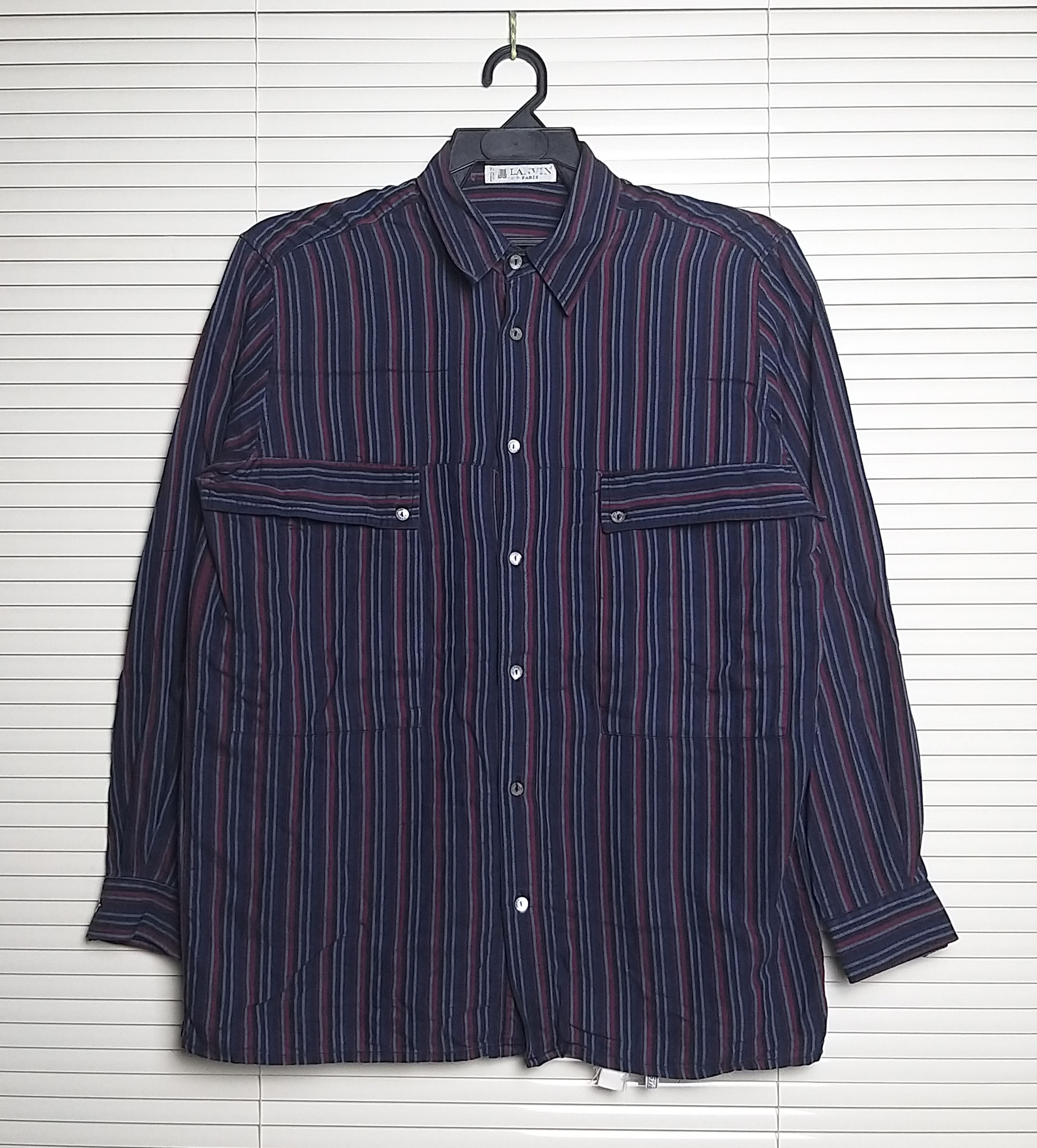Lanvin VINTAGE LANVIN PARIS FLANNEL DOUBLE POCKET BUTTON UP SHIRT Size US L / EU 52-54 / 3 - 1 Thumbnail
