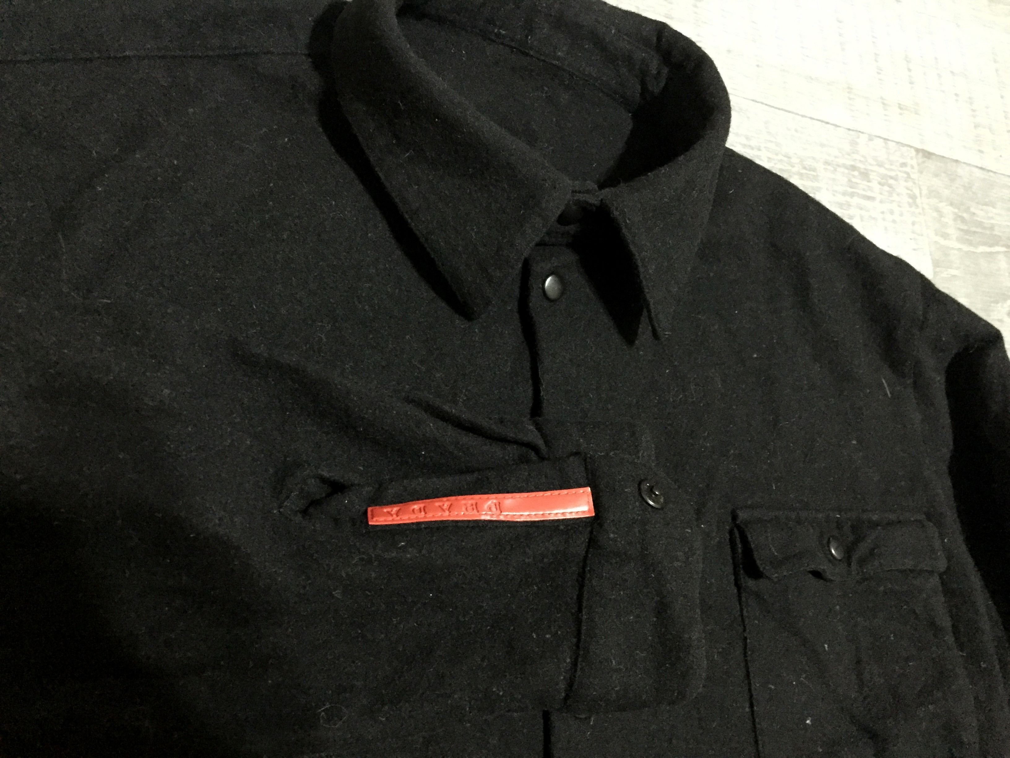 Prada Rare Vintage Prada Linea Rossa Red Tab Black Wool Overshirt Size US XS / EU 42 / 0 - 4 Thumbnail