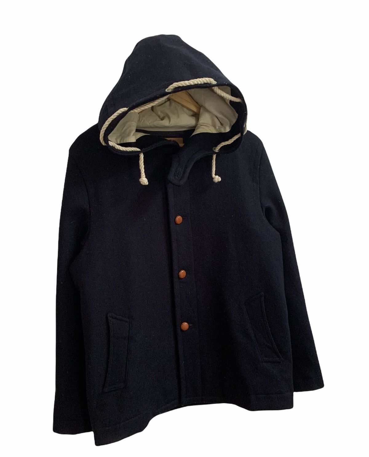 Beams Plus × Japanese Brand Beams Wool Button Hoodie Jacket Size US M / EU 48-50 / 2 - 7 Thumbnail