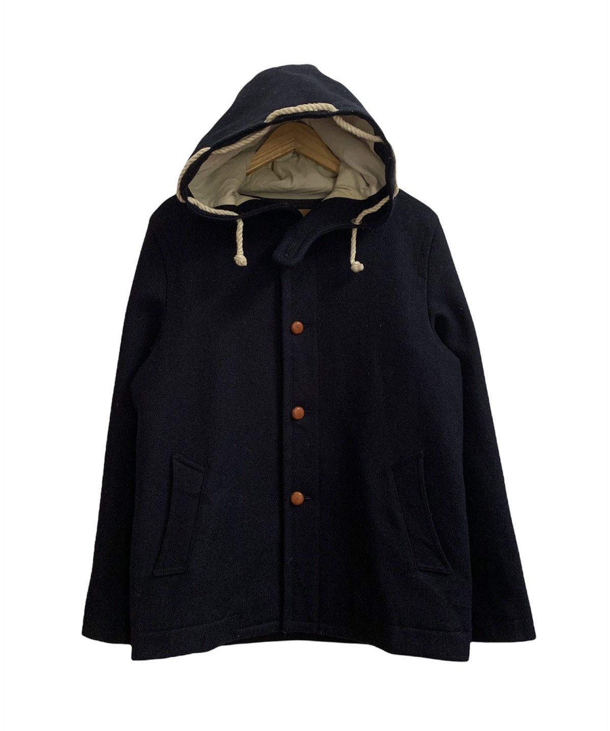 Beams Plus × Japanese Brand Beams Wool Button Hoodie Jacket Size US M / EU 48-50 / 2 - 1 Thumbnail