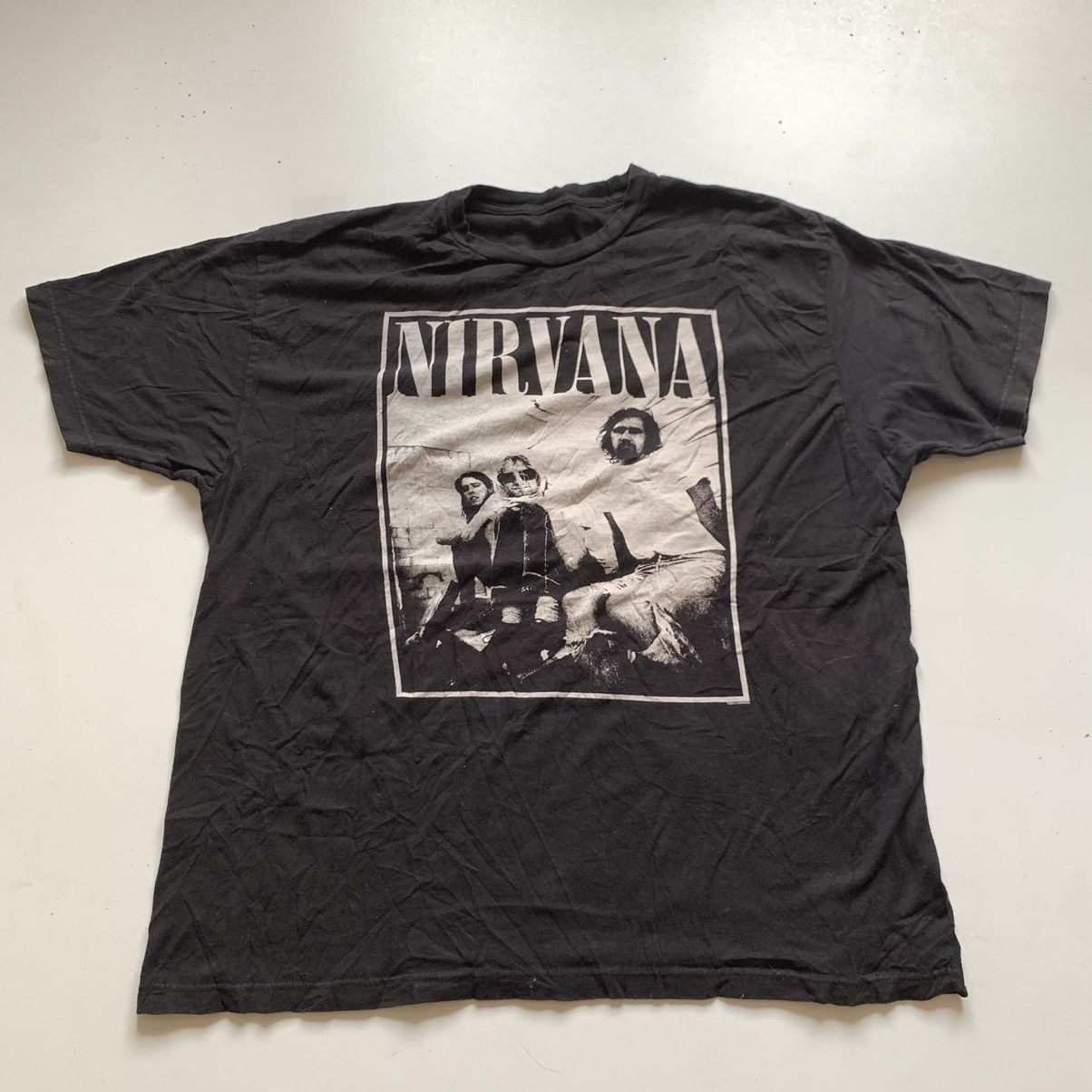 NIRVANA Nirvana Band T-shirt, Band T, Men's S size unclear black type Vintage Second Hand main image 0