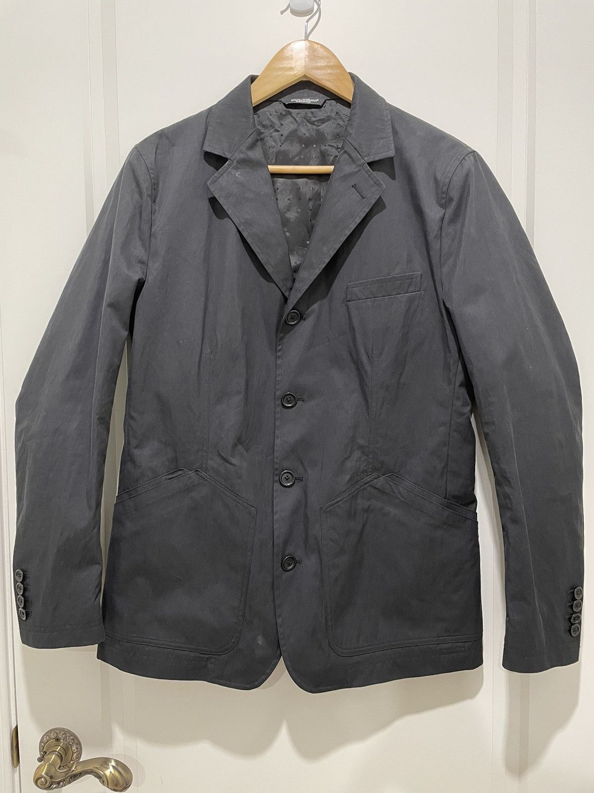 Dolce & Gabbana Slim-Fit Cotton-Blend Gabardine Blazer Size US M / EU 48-50 / 2 - 1 Thumbnail