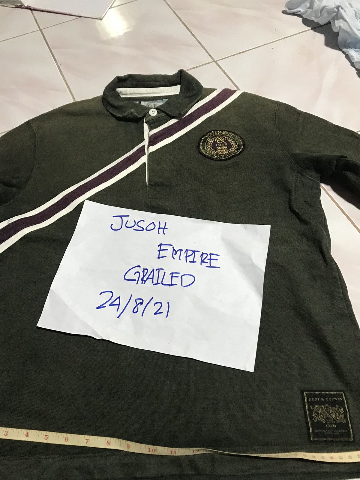 Kent & Curwen KENT & CURWEN CLUB POLO RUGBY LONG SLEEVE SHIRT Size US M / EU 48-50 / 2 - 10 Thumbnail