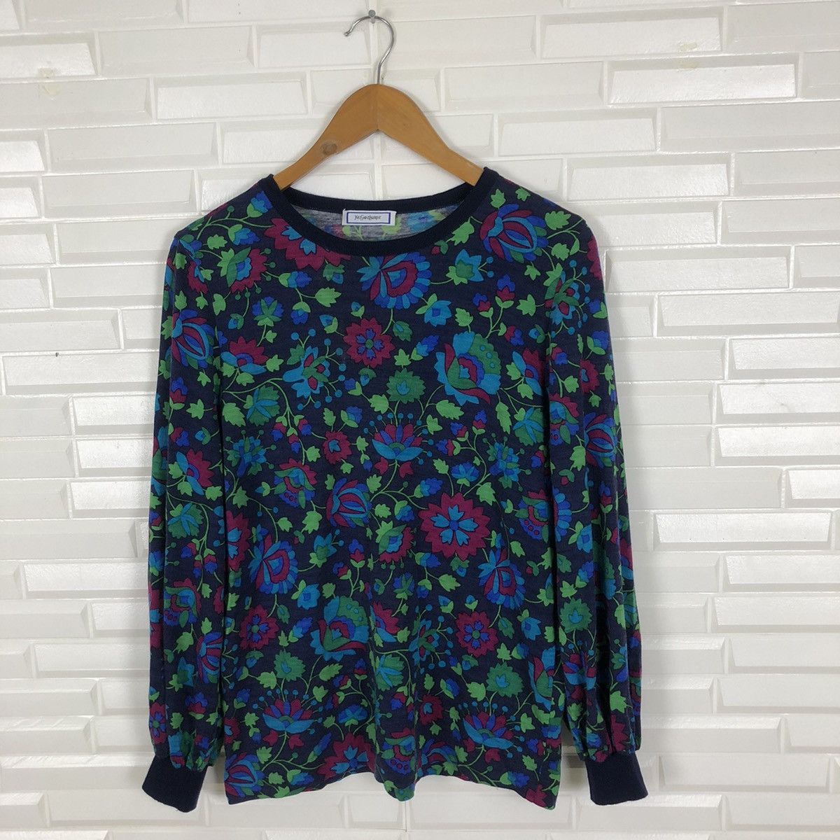 Vintage × Yves Saint Laurent YVES SAINT LAUREN KNITWEAR MULTICALOUR FLORAL Size US M / EU 48-50 / 2 - 1 Thumbnail