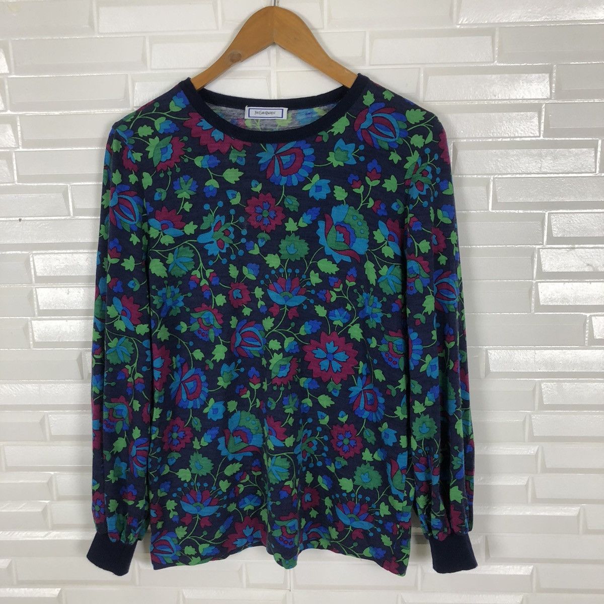 Vintage × Yves Saint Laurent YVES SAINT LAUREN KNITWEAR MULTICALOUR FLORAL Size US M / EU 48-50 / 2 - 2 Thumbnail