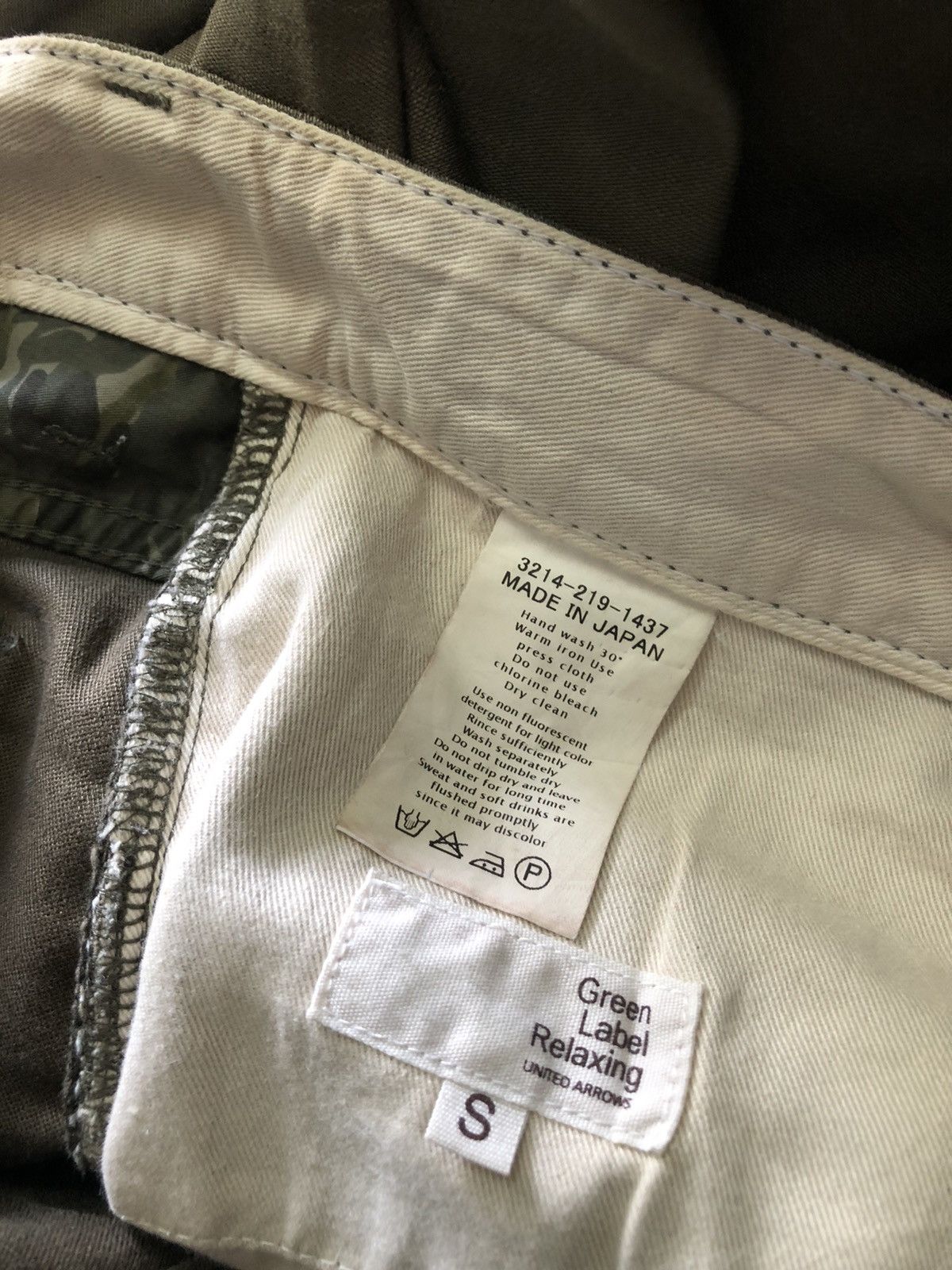 United Arrows olive camouflague hbt #1981 Size US 30 / EU 46 - 5 Thumbnail