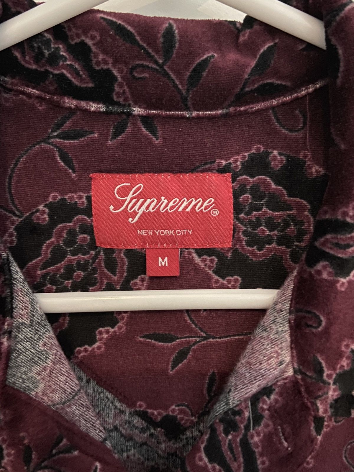 Supreme Supreme Velour Short Sleeve Shirt Size US M / EU 48-50 / 2 - 2 Thumbnail