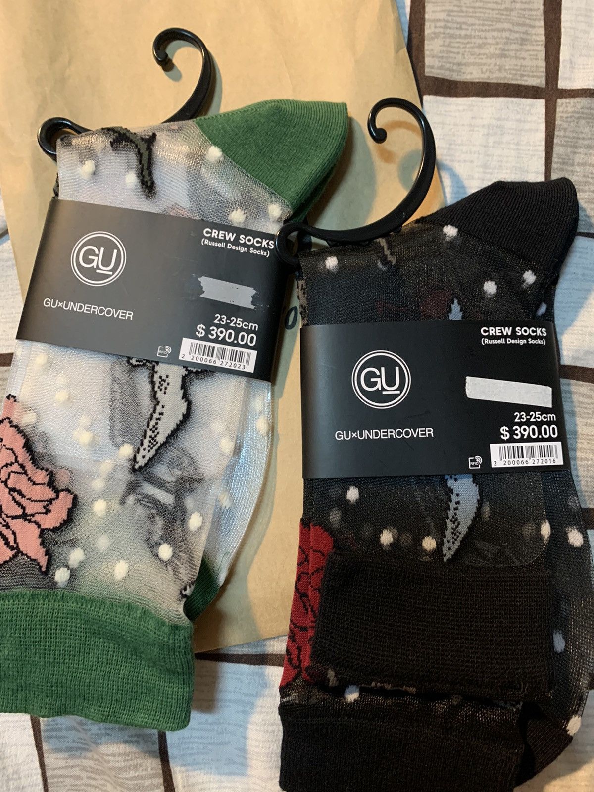Undercover [LP] GU x Undercover rose socks Two Pairs black and white Size ONE SIZE - 1 Thumbnail
