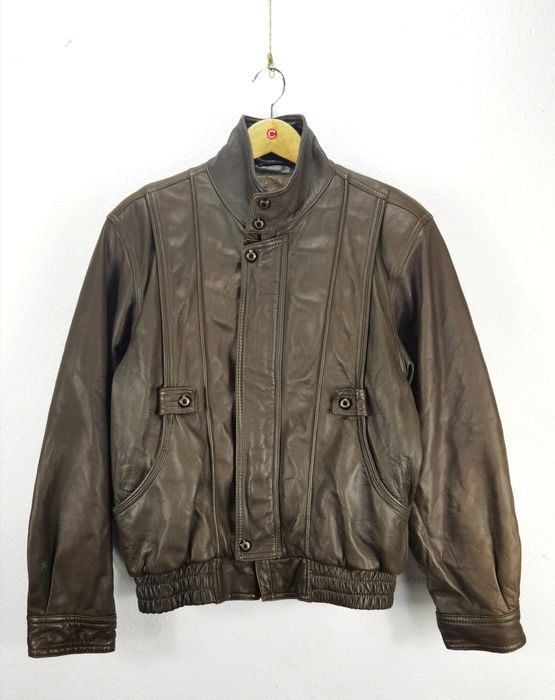 Japanese Brand 2.8 vintage Volunt bomber fencing leather jacket | Grailed